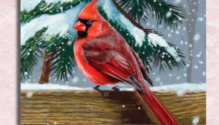 Mini Snowfall Cardinal