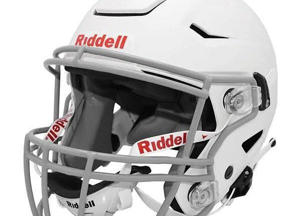 Riddell SpeedFlex Youth Football Helmet, White/Gray, Small - MadeInUSA