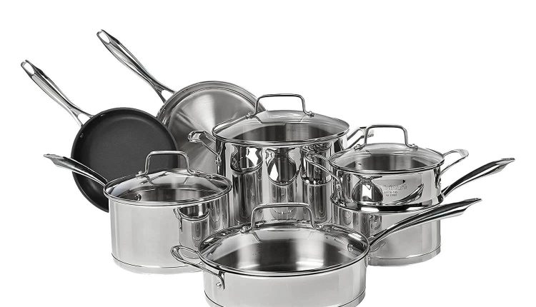 Cuisinart 11-Piece Professional Cookware Set, Stainless Steel - MadeInUSA