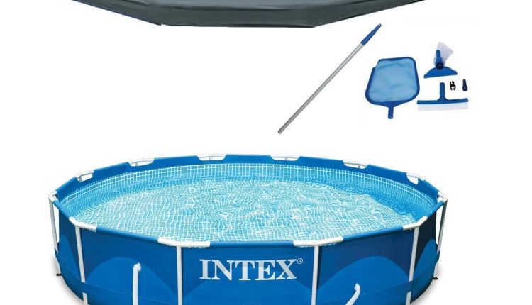 Intex 12' x 30" Metal Frame Above Ground Pool Filter Cover & Maintenance Kit - MadeInUSA