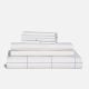 Cooling Cotton Percale Sheet Set – Duvet, Fitted Sheet, Flat Sheet, Pillowcases Size Queen in Black/White | Best Sheets for Hot Sleepers by Brooklinen – MadeInUSA