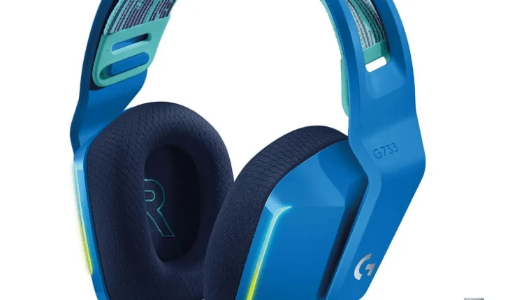 Logitech G733 Lightspeed Wireless Gaming Headset w Suspension Headband, PlayStation(R) 4 Blue, 278 g - MadeInUSA