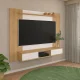 U-SHARE Deborah Floating Entertainment Center for up to 65 inch TVs, TV Wall Panel with LED Strip and Shelf, Floating TV Stand, White – MadeInUSA