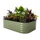 Vego Garden 17 in. Tall 6 in 1 Modular Metal Raised Garden Bed Kit – Olive Green – MadeInUSA