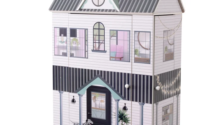 Olivia's Little World Openable Wooden Dollhouse for 12 Dolls - MadeInUSA