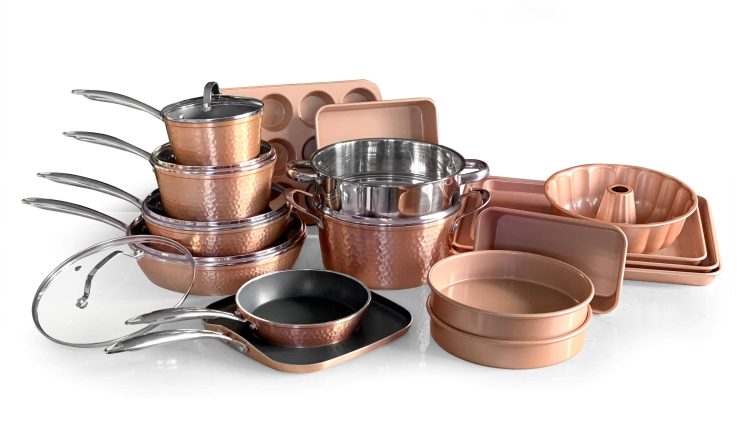 Orgreenic 22 Piece Set Rose Gold Hammered, Bronze - MadeInUSA