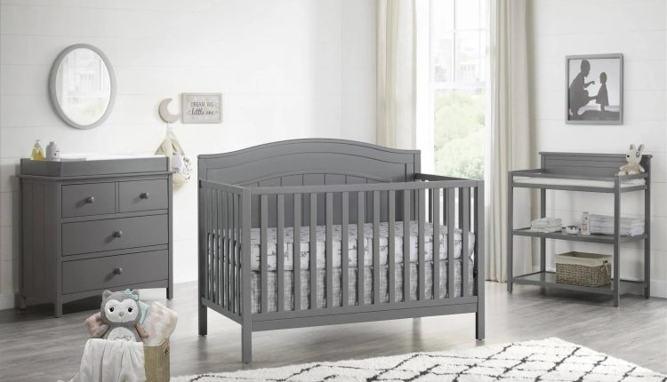 Oxford Baby North Bay 4-in-1 Convertible Crib - Dove Gray - MadeInUSA
