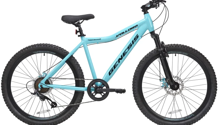 Genesis 26-inch Vallaro Women's Aluminum Mountain Bike, Light Blue - MadeInUSA