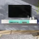NTTBOBOEC 70 inch Floating TV  with RGB LED Light  Floating TV Stand Wall Mounted with  Space for 75 inch TV  Media TV Console for Wall for Living Room Bedroom  Black – MadeInUSA
