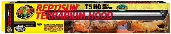 Zoo Med ReptiSun T5 HO High Output Reptile Terrarium Hood, 30L - MadeInUSA