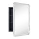TEHOME Farmhouse 16 in. W x 24 in. H Recessed Rectangular Metal Framed Bathroom Medicine Cabinets with Mirror in Chrome, Grey – MadeInUSA