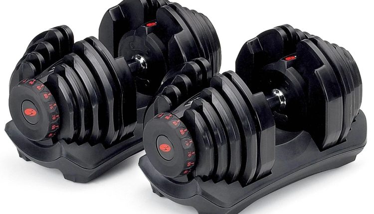 Bowflex SelectTech 1090 Workout Exercise Dumbbells w/ Adjustable Weight (2 Pack) - MadeInUSA