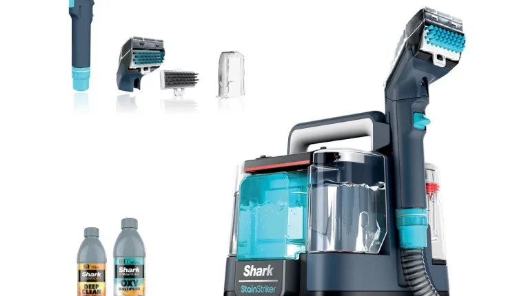 Shark StainStriker Portable Carpet & Upholstery Cleaner, for Use on Carpets, Area Rugs, Couches, Upholstery, Cars & More, Navy, PX200 - MadeInUSA