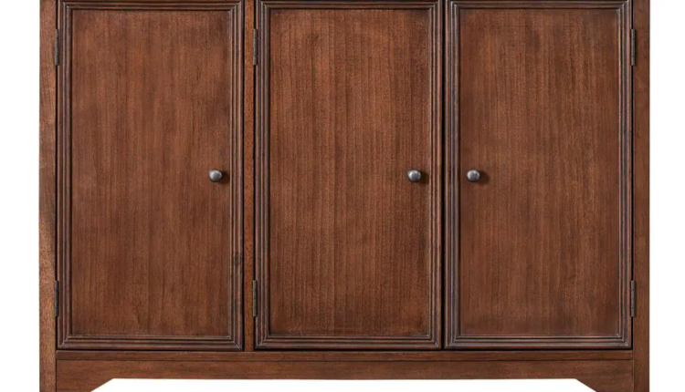 Bradstone 3 Door Walnut Storage Console - MadeInUSA