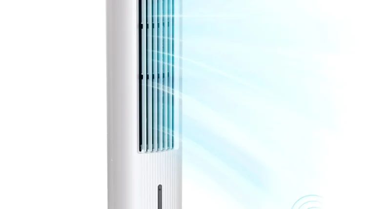 Auseo Tower Fan, 80° Oscillating Standing Fan with 3 Wind Modes & 3 Wind Speeds, Portable Floor Fan with Remote Control, 24H Timer for Office/Living Room/Bedroom-White - MadeInUSA