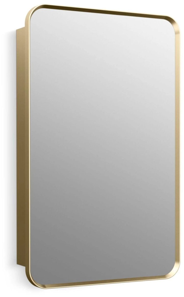 Kohler K-35570 Verdera 22" x 34" Rectangular Framed Medicine Cabinet - Moderne Brushed Gold - MadeInUSA