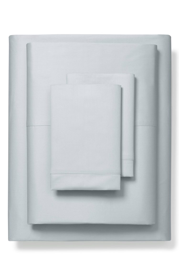Boll & Branch Signature Hemmed Sheet Set, Full - Shore - MadeInUSA