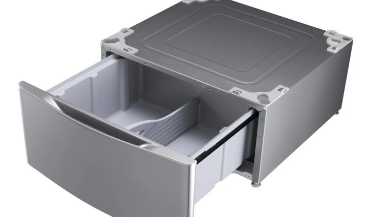 LG - 29" Laundry Pedestal with Storage Drawer - Graphite Steel - MadeInUSA