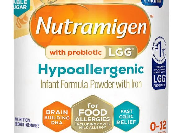 Nutramigen Hypoallergenic Infant Formula with Enflora LGG - Powder 12.6 oz Can 6 Pack - MadeInUSA
