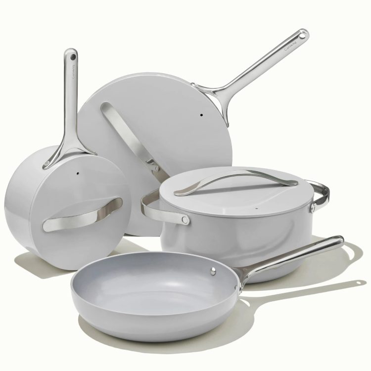 Caraway Non-Stick Ceramic 7 Piece Cookware Set - Gray - MadeInUSA