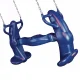 Swing N Slide Mega Rider Blue 2-Seat Glider Swing NE4537 – MadeInUSA