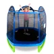 Bounce Pro 7-Foot My First Trampoline Hexagon (Ages 3-10) for Kids, Blue/Green – MadeInUSA