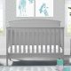 Delta Children Archer 4-in-1 Convertible Crib – Grey – MadeInUSA