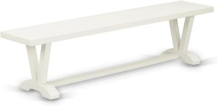 VB027 V-Style Modern Dining Bench With Wood Seat, 72X15x18 Inch - MadeInUSA