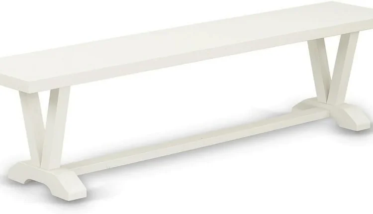 VB027 V-Style Modern Dining Bench With Wood Seat, 72X15x18 Inch - MadeInUSA