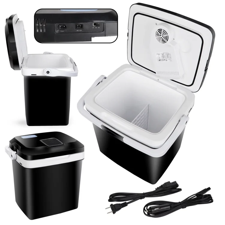 2023 Newest Portable Iceless Thermoelectric Cooler Warmer Low Noise Car Electric Refrigerator Mini Fridge for Car Travel Trip Caming - MadeInUSA