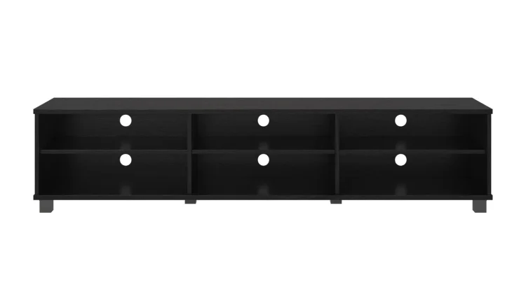 CorLiving Hollywood 3-Shelf Engineered Wood TV Stand for TVs up to 85"in Black - MadeInUSA