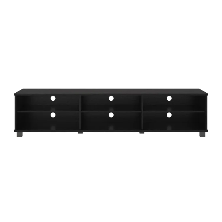 CorLiving Hollywood 3-Shelf Engineered Wood TV Stand for TVs up to 85"in Black - MadeInUSA