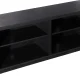 YILAN 58inch TV Stand Media Console for TV’s up to 65 Inches, Home Living Room Storage Console, Entertainment Center with 4 Open Storage Shelves, Modern TV Console Table (Black) – MadeInUSA
