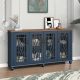 63″ Vintage Storage Sideboard Buffet Accent Cabinet Navy – Festivo – MadeInUSA