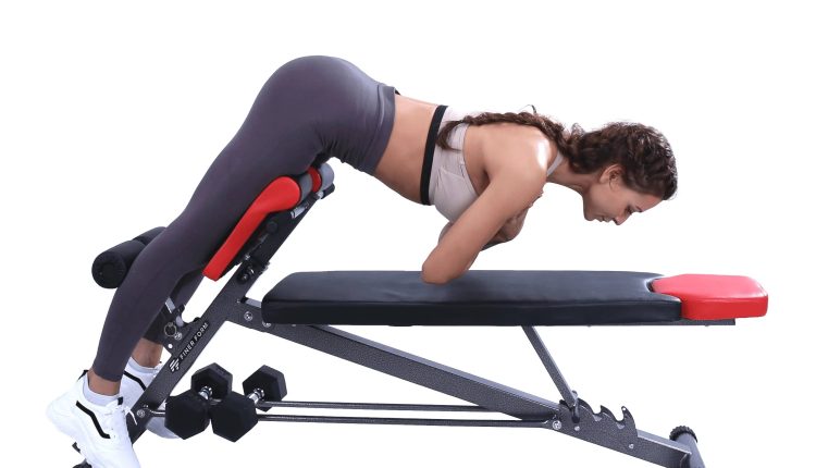Finer Form Multi-functional Bench for Full All-in-One Body Workout - Hyper Back Extension, Roman Chair, Adjustable AB Sit Up Bench - MadeInUSA