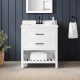 Home Decorators Collection Autumn 30 in. W x 19 in. D x 34 in. H Single Sink Bath Vanity in White with White Engineered Stone Top – MadeInUSA