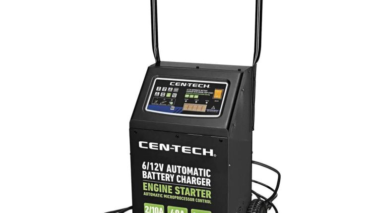 2/10/40/200A 6/12V Automatic Battery Charger on Wheels with Engine Jump and LED - MadeInUSA