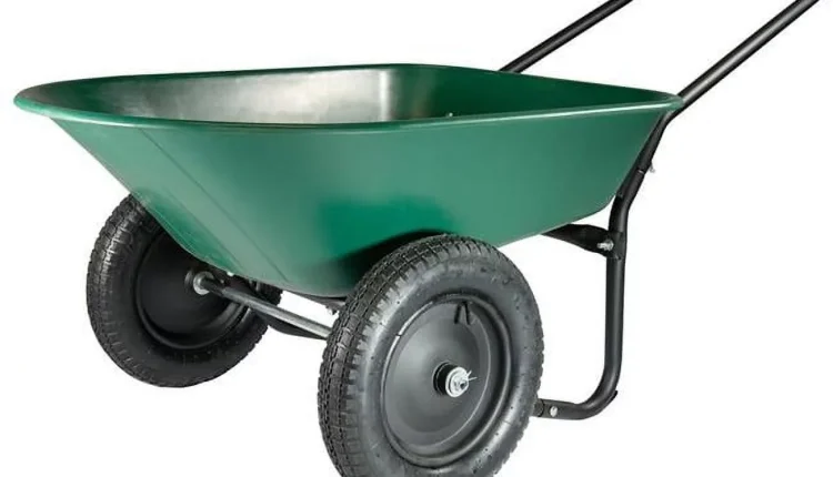 5 cu ft. Green & Black Poly Wheelbarrow Yard Rover - MadeInUSA