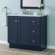 Glacier Bay Bannister 37 in. W x 19 in. D x 35 in. H Single Sink Bath Vanity in Deep Blue with White Cultured Marble Top – MadeInUSA