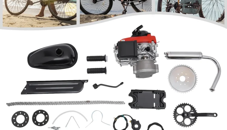 Anqidi Full Set 4-Stroke 53CC Bicycle Engine Kit Gas Motorized Bike Electric Bicycle Engine Motor Complete Kit Gasoline Powered Engine TCI Ignition 1.5KW 6800Rpm - MadeInUSA