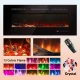 VECELO 39.4 inch Electric Fireplace, Recessed Wall Mounted Electric Fireplace Inserts, Ultra Thin Adjustable Flame Colors & Speed Fireplace, Fireplace with Touch Screen and Remote Control, Black – MadeInUSA
