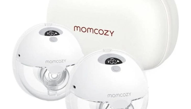 Momcozy Muse 5 Hands Free Breast Pump Wearable, Electric Breast Pump Portable Gray with Breast Pump Bag, Size: 24 mm - MadeInUSA