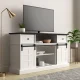 ONKER TV Stand for 65 inch TV, White Entertainment Center, Farmhouse TV Stands with Sliding Barn Door, Tall TV Console and Ideal Media Storage with Flip Drawers for Living Room – MadeInUSA