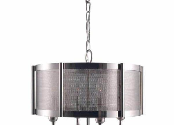 World Imports WI894937 Xena Collection 4Light Brushed Nickel Indoor Chandelier Damaged Box - MadeInUSA