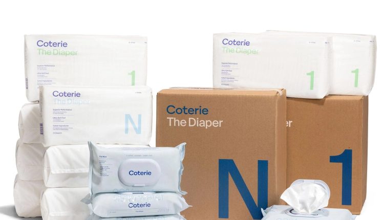 Coterie Baby Diapers + Wipes Baby Kit, Size 1 (198 Count) Size Newborn (93 Count) 4 Wipe Packs (224 Wipes) Made with Plant-Based fibers, - MadeInUSA