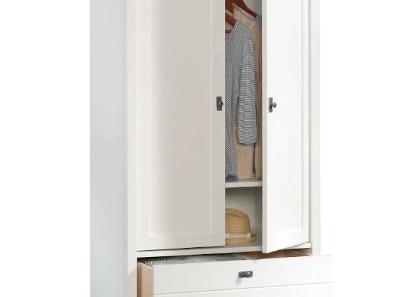 Sauder Cottage Road Armoire - Soft White - MadeInUSA