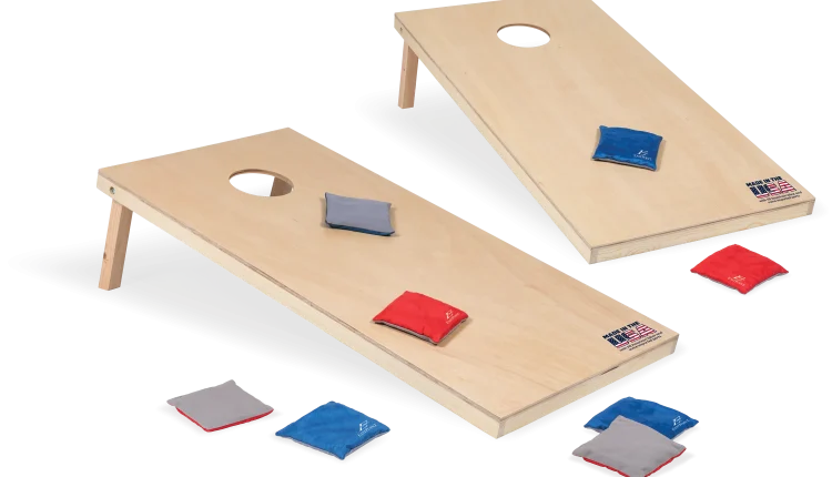 EastPoint Sports 2' x 4' Cornhole Boards - Natural Wood Bean Bag Toss Set with 8 Bean Bags - MadeInUSA