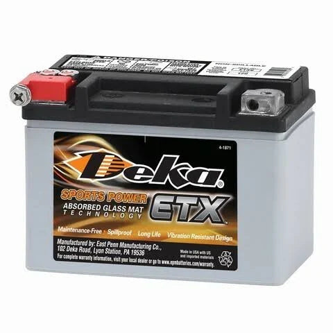 Deka ETX9 AGM Power Sport Battery - 12 V - MadeInUSA