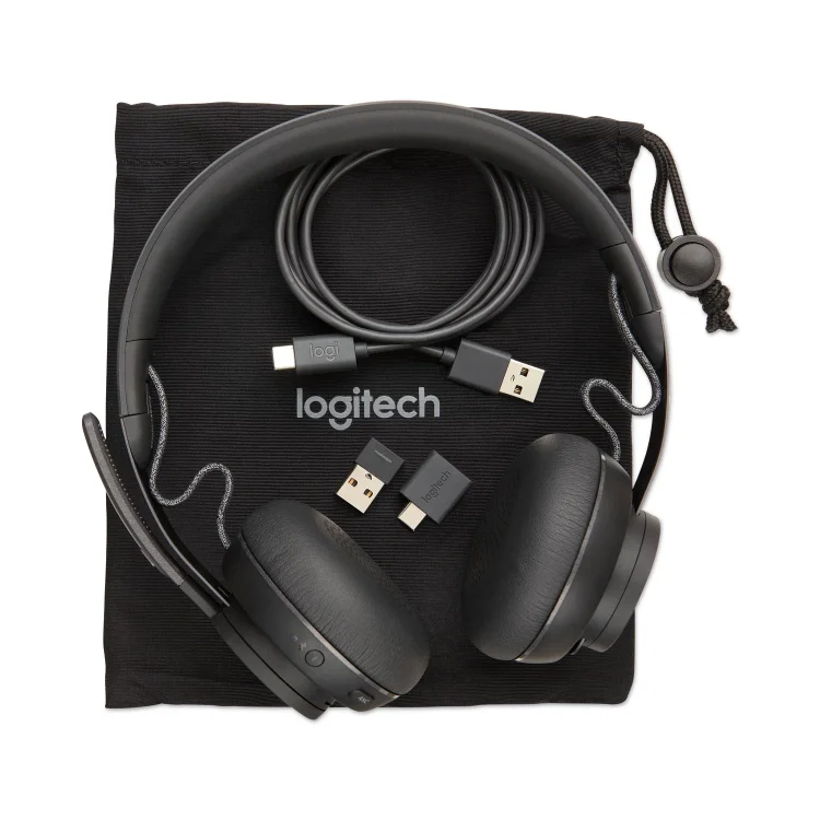Zone Wireless Plus UC Binaural Over The Head Headset, Black - MadeInUSA