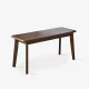 TQNLKGZ Canberra 37.4&#34; Wooden Dining Bench/Mid Century Modern Solid Malaysian Oak Kitchen Bench (Walnut) – MadeInUSA